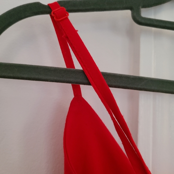 Women Dress  Tie Front V-Neck Spaghetti Strap Button Down - Picture 14 of 16